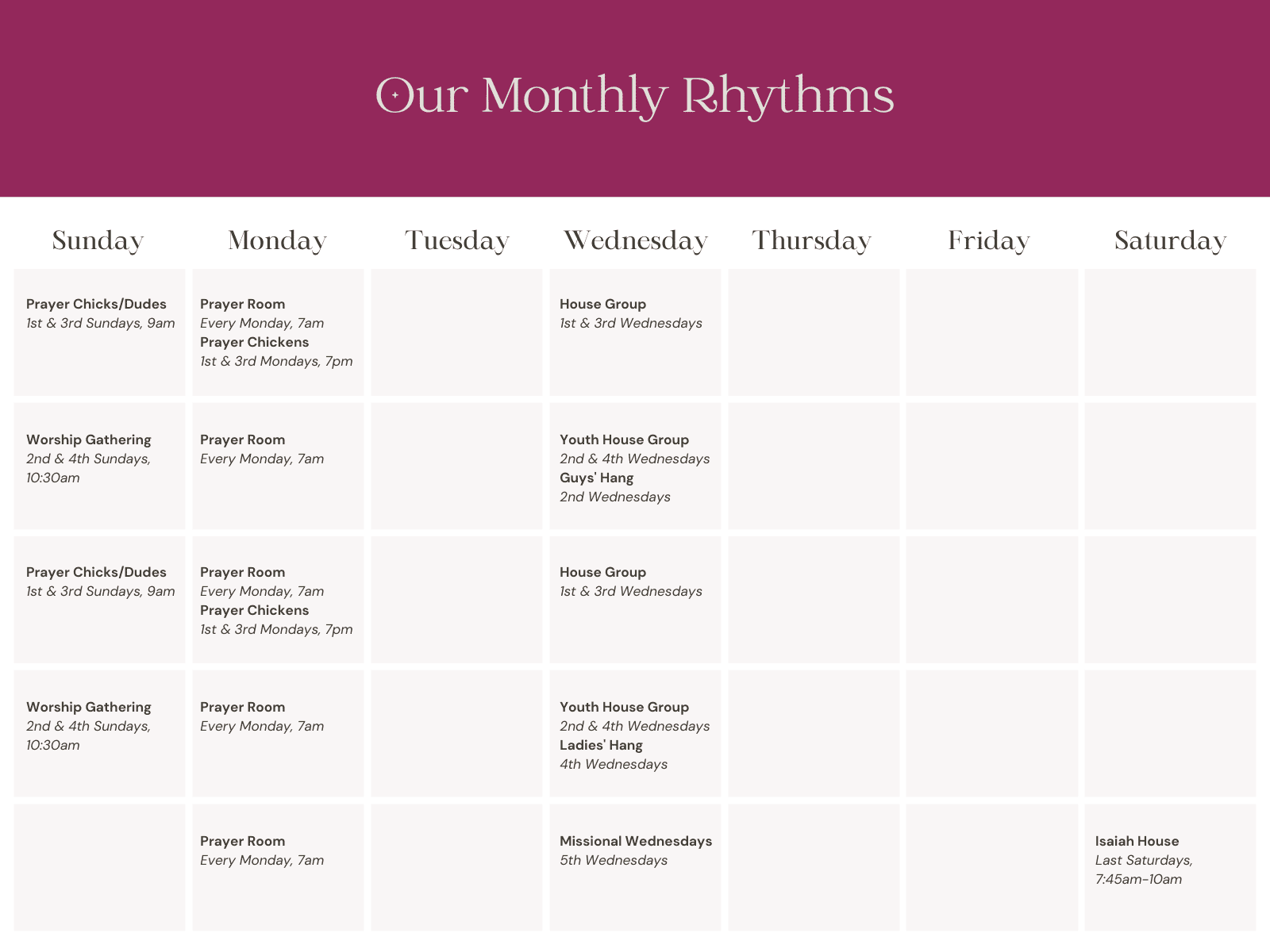 Web - Rhythms Calendar