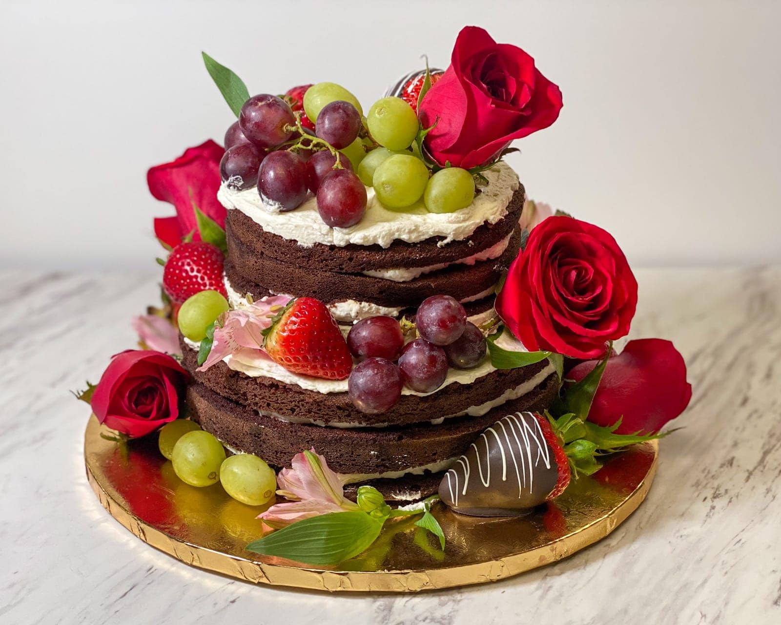 Naked Chocolate Cake