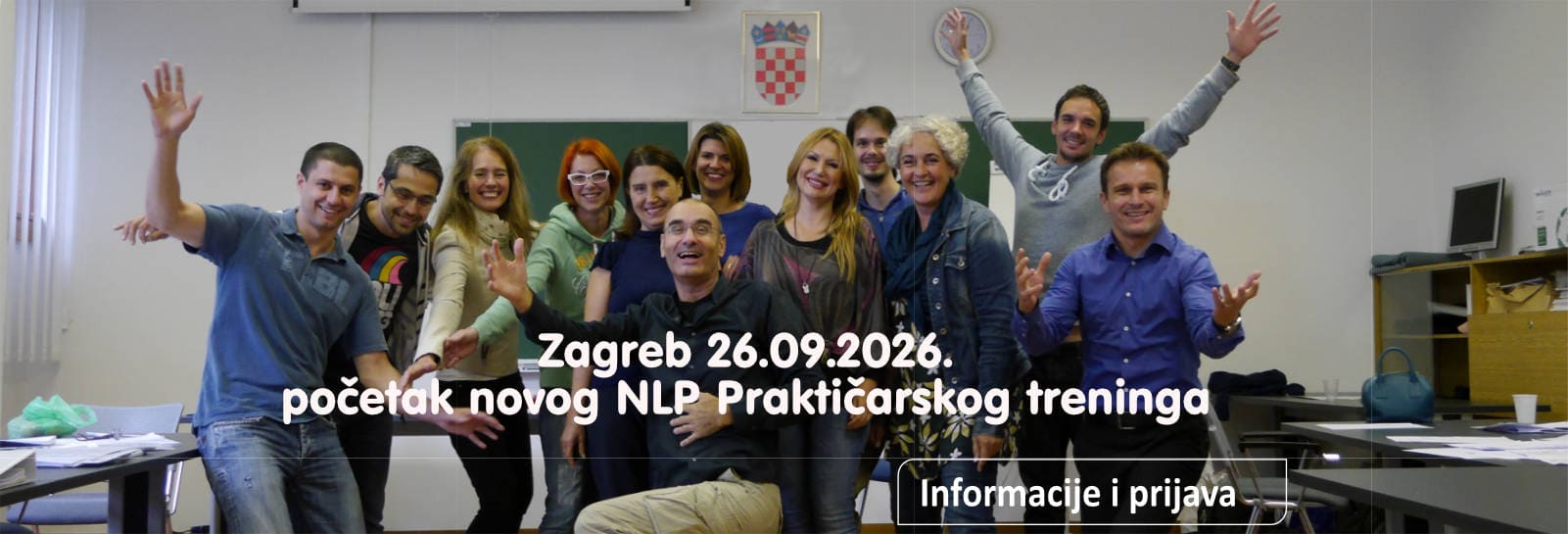 NLP Practitioner trening u Zagrebu - grupa polaznika NLP Centra s Ivanom Petrićem