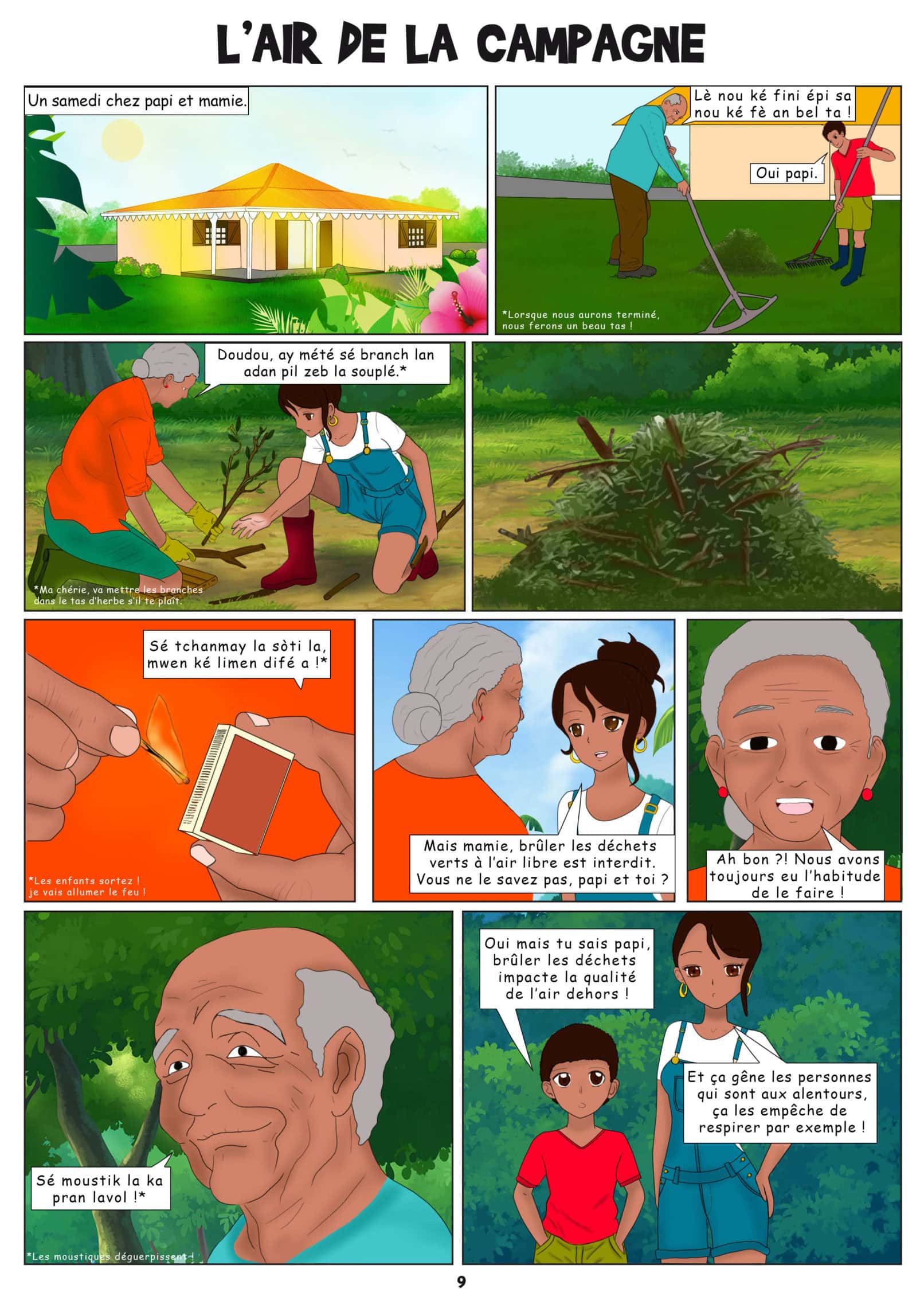 Création d'une BD en Martinique par Ludivine Labridy pour la qualité de l'air