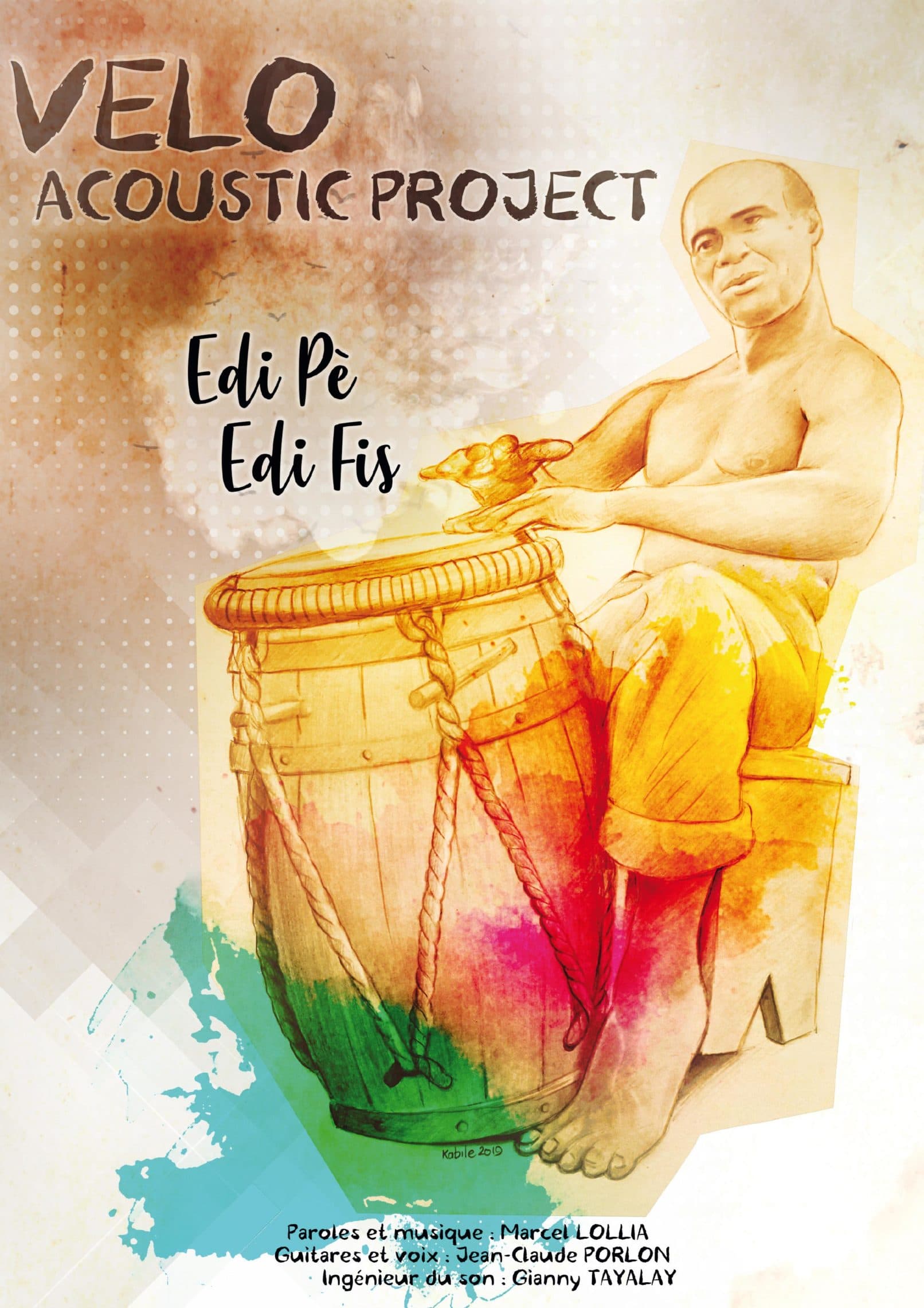 Conception d'affiche d'évènement musical avec montage photo en Martinique par Ludivine Labridy