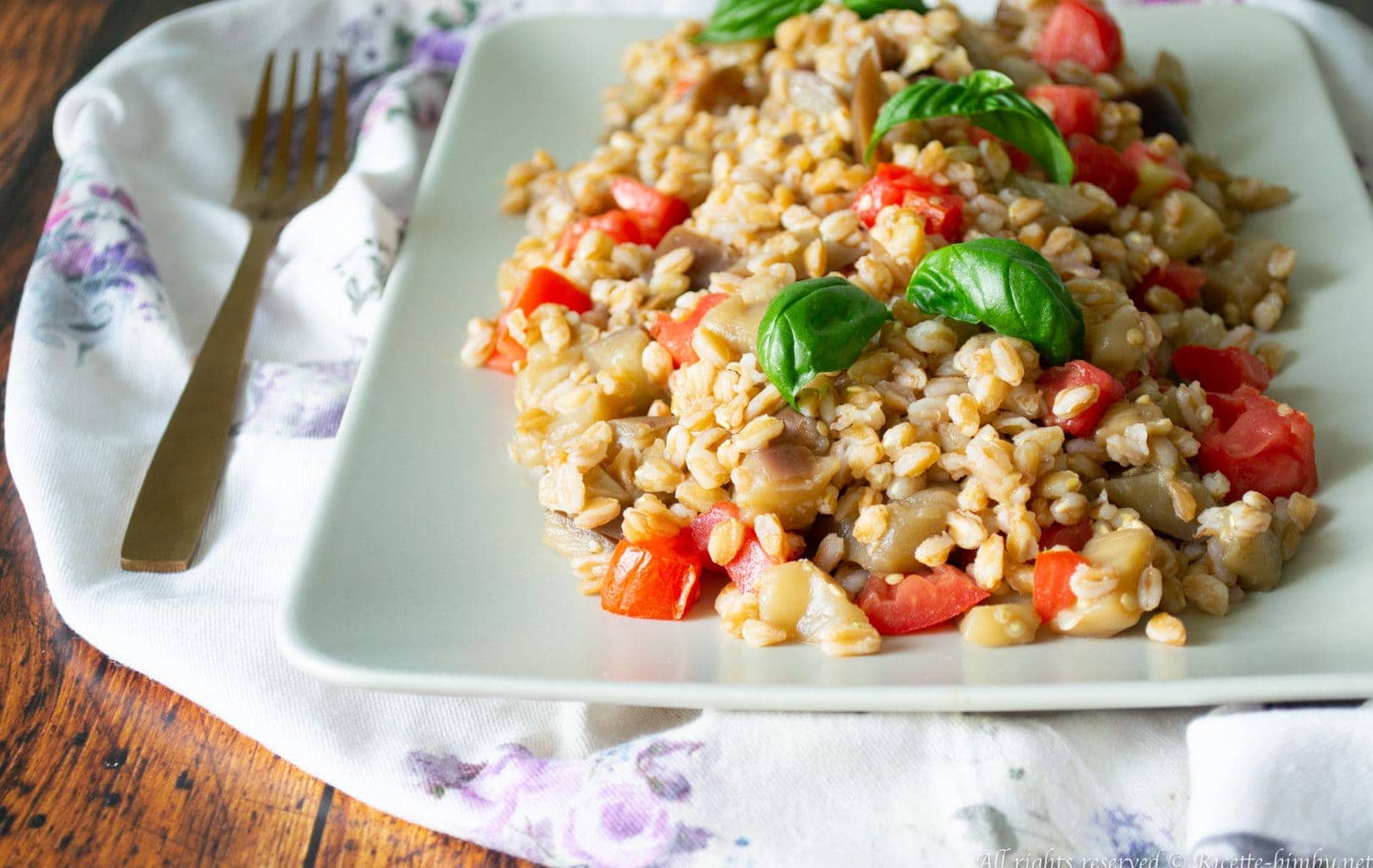 Insalata di orzo e melanzane Bimby