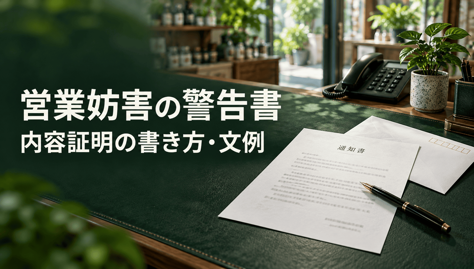 営業妨害の警告書を内容証明で送るには？書き方・文例・送付後の対応
