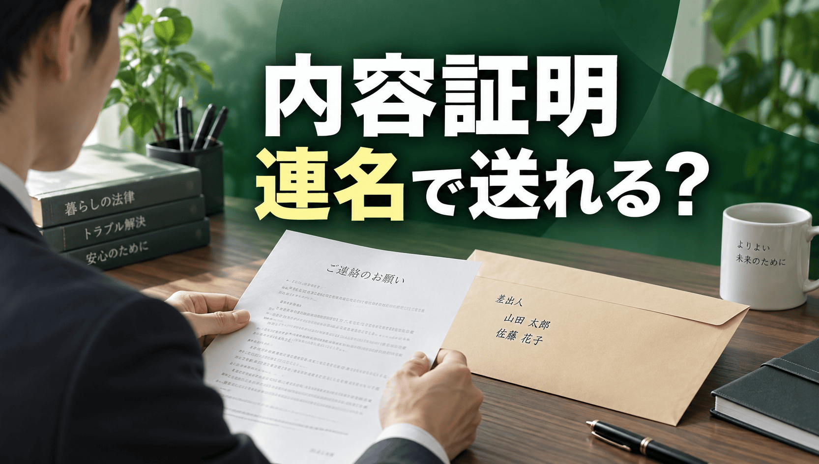 内容証明は連名で送れる？差出人が2人以上の場合の書き方と注意点