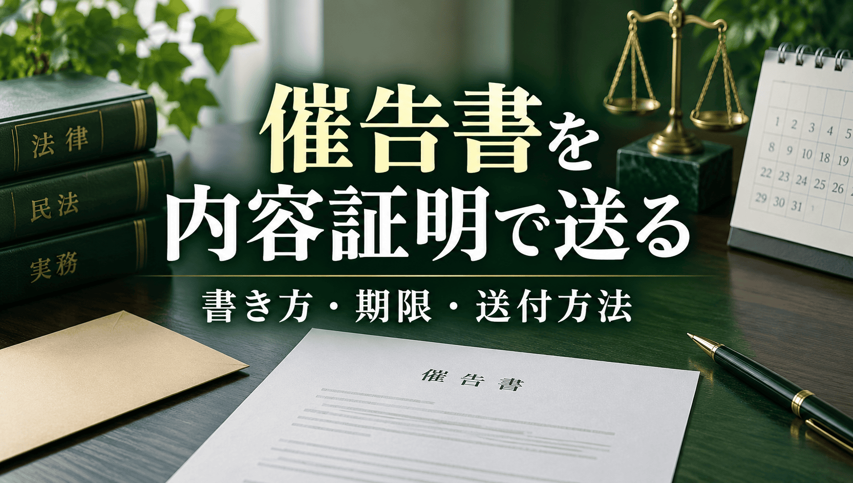 催告書を内容証明で送る方法｜記載事項・期限設定・送付時の注意点