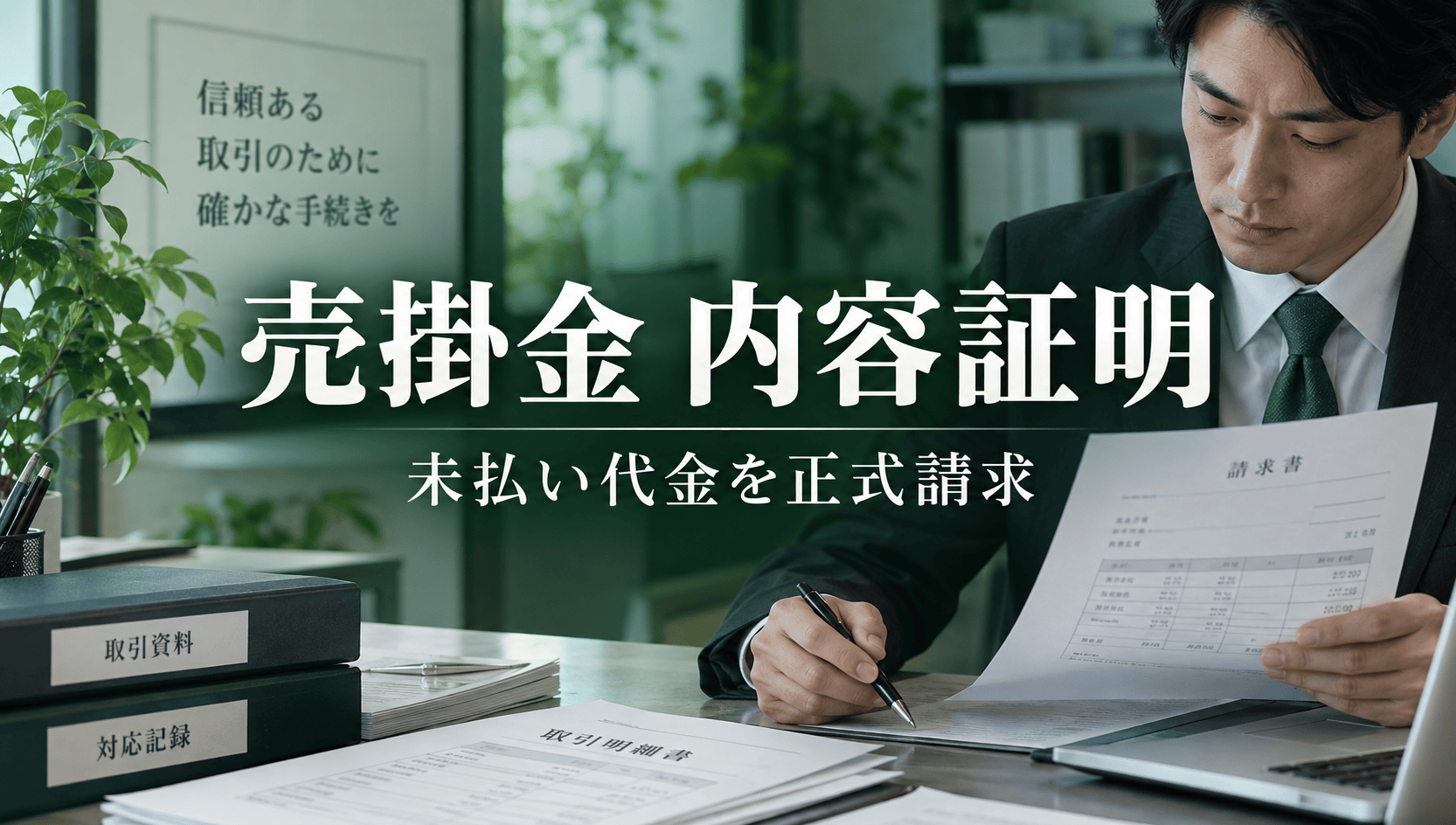 売掛金を内容証明で請求する方法｜書き方・期限・送付後の回収手順