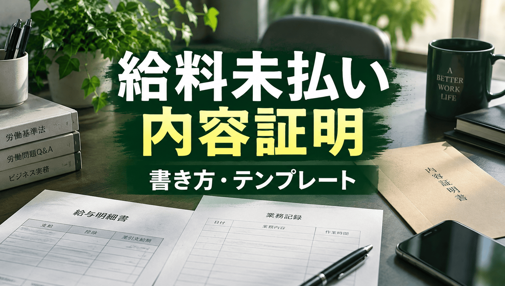 給料未払いを内容証明で請求する方法｜書き方・テンプレート・送付後の流れ
