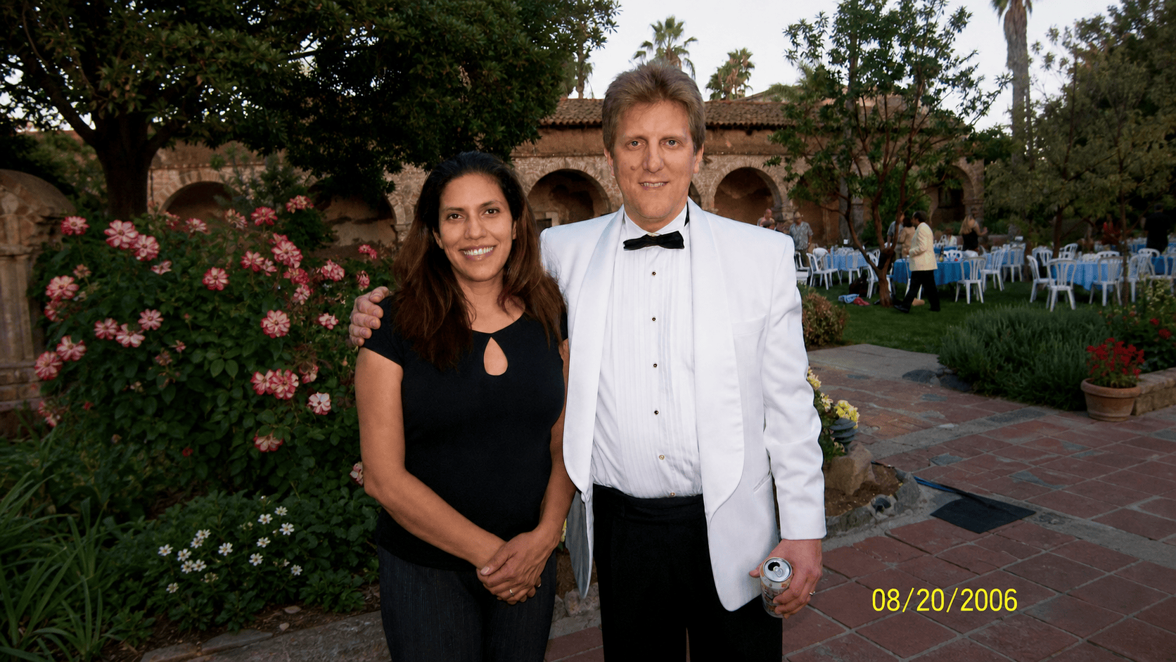 Perviz and John Sawoski at Mission San Juan Capistrano for Capistrano Valley Symphony Concert