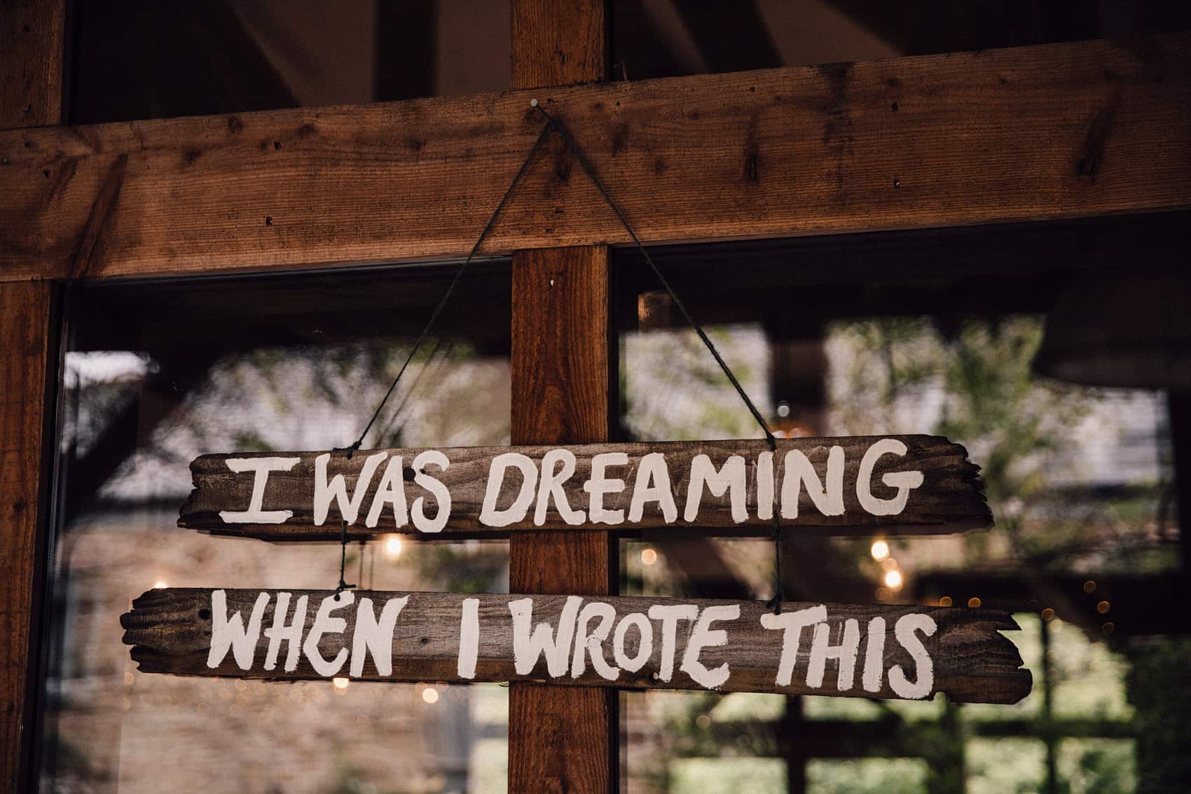 rustic barn wedding sign