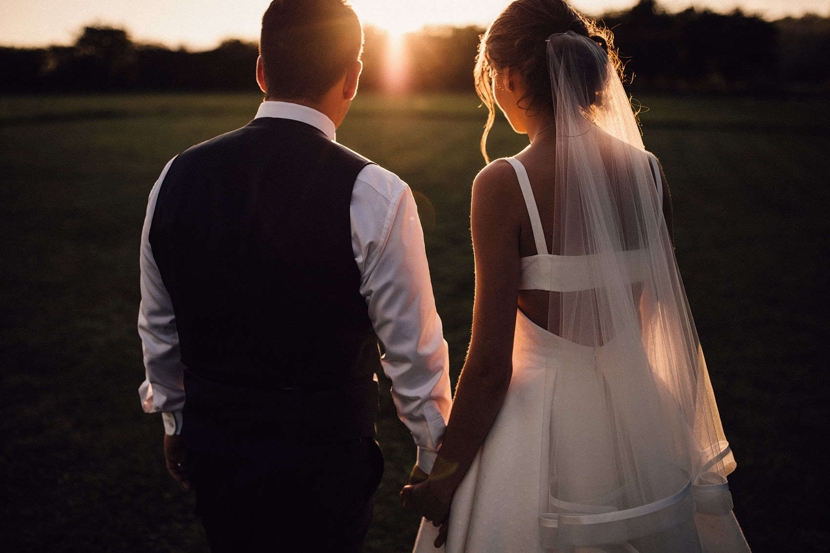 sunset wedding photograph