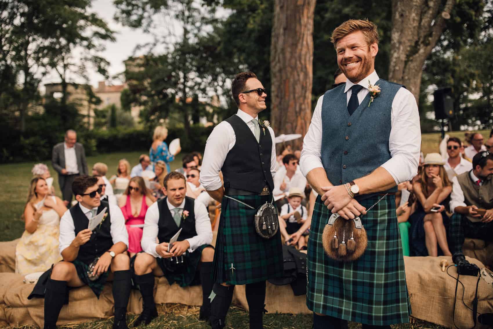 groom in kilt for wedding