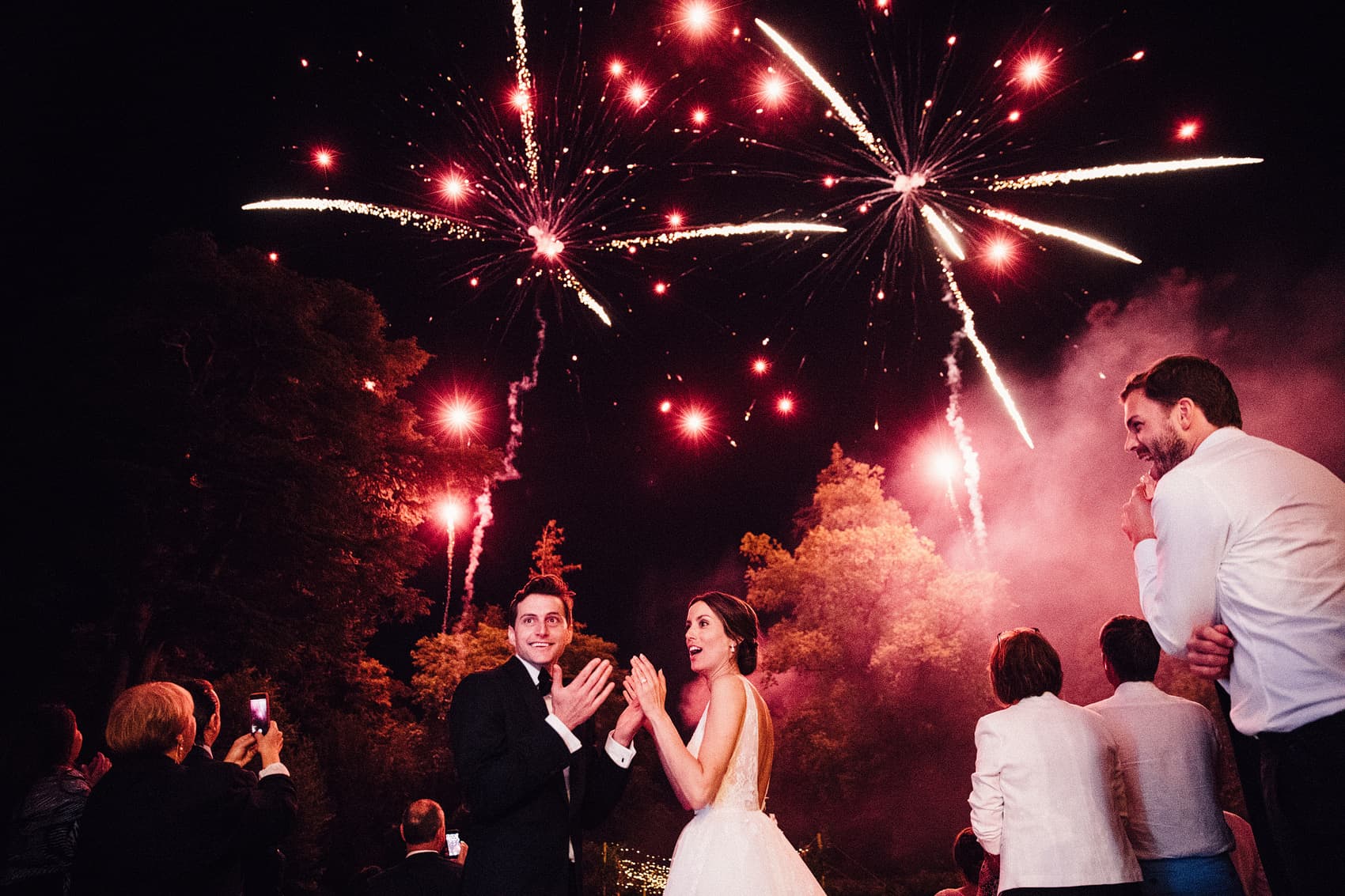 wedding fireworks photograph