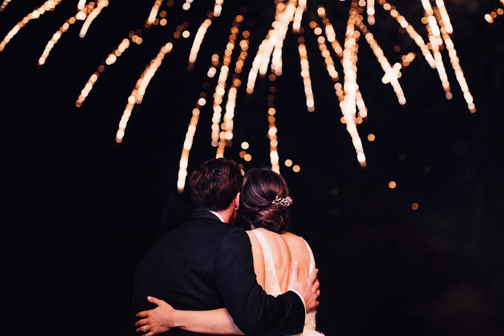 wedding fireworks photograph