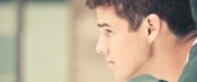 Profile view of a young man