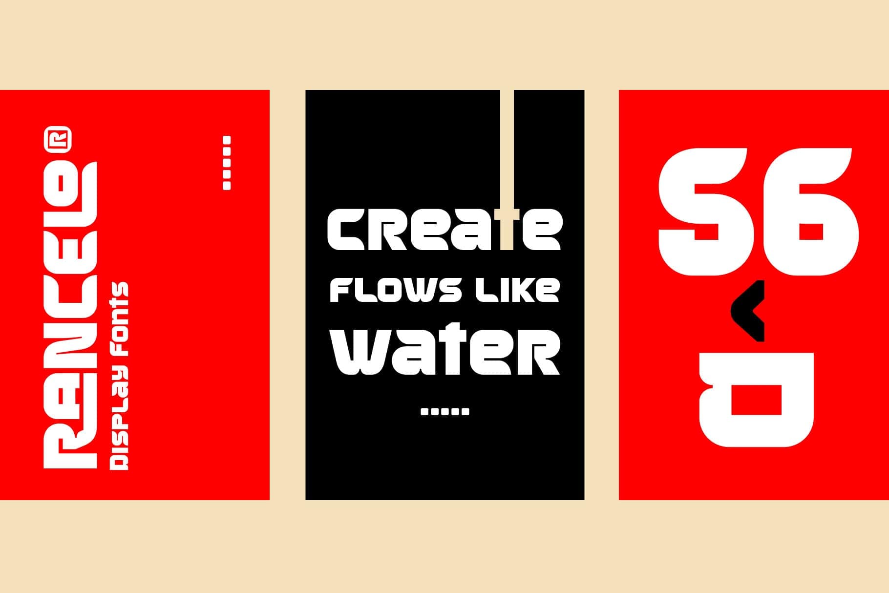 Rancelo is a bold, futuristic display font perfect for stunning logo designs and modern branding. Ideal for your next creative agency or holiday campaign project.