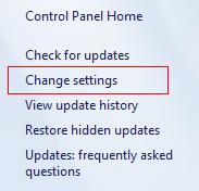 How to change Windows Update settings