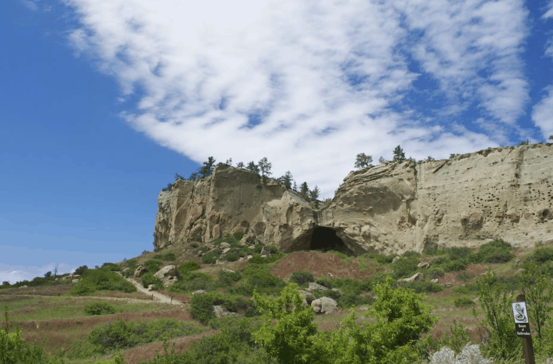 scenic view cave at Pictograph State Park Billings Montana