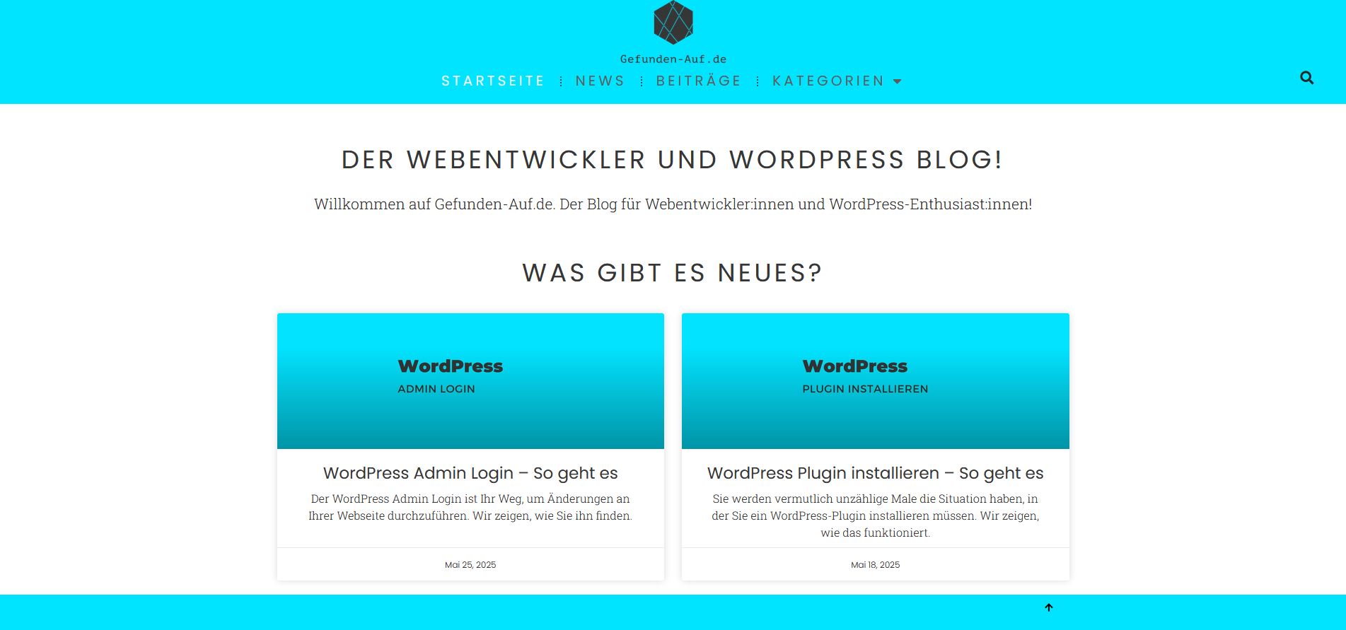 Screenshot von gefunden-auf.de