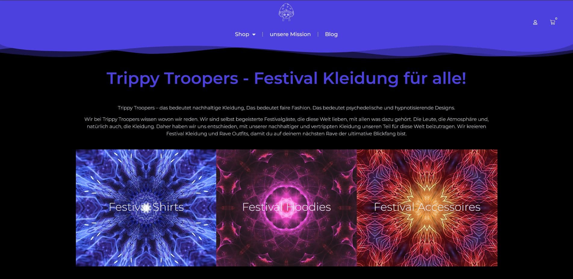 Screenshot von trippy-troopers.com