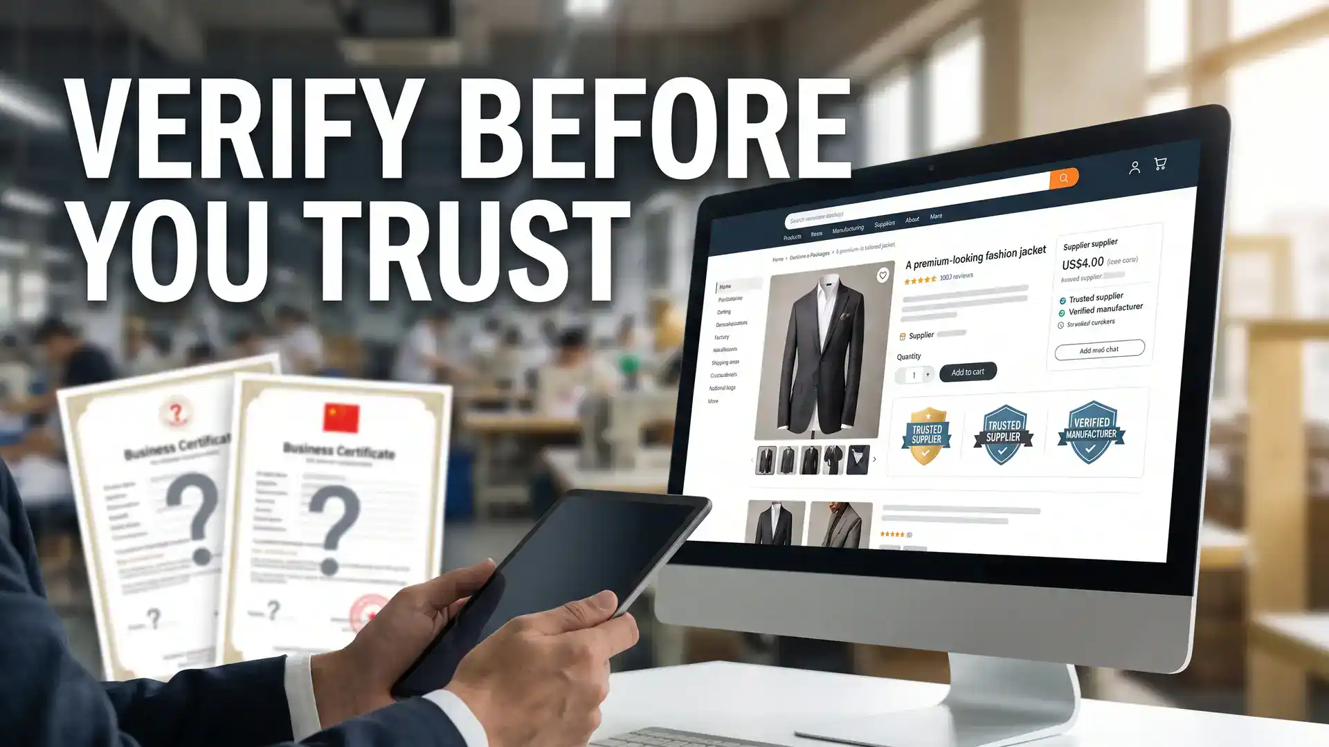China marketplace supplier listing verification checklist before trusting platform claims