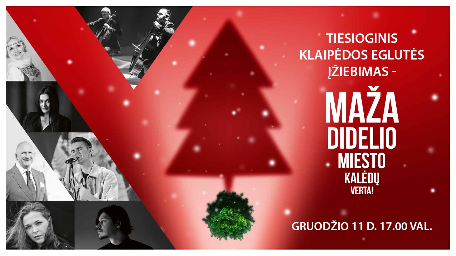 Kalėdų eglutės įžiebimo vakaras Teatro aikštėje