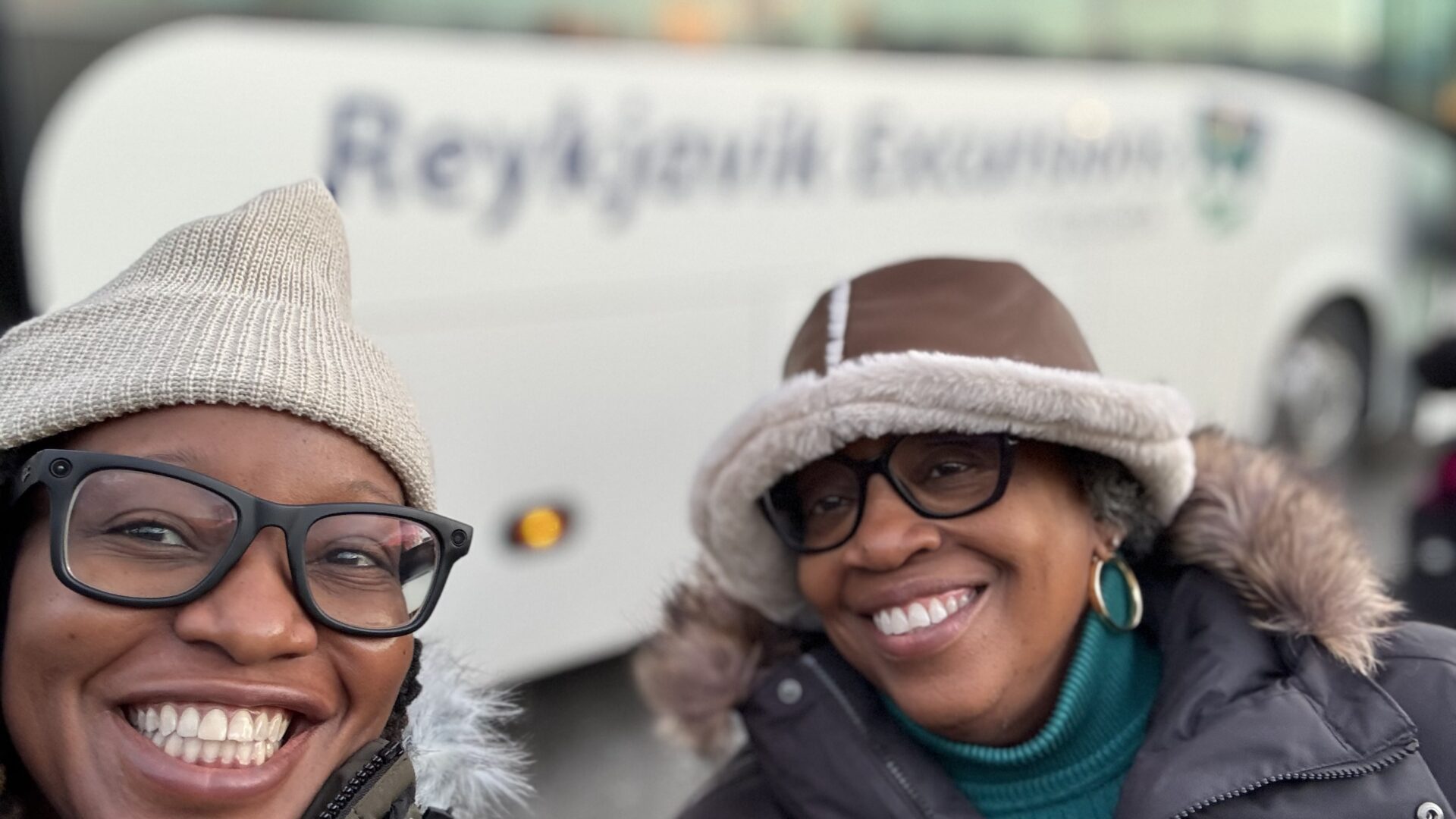 Traveling Black Women in Iceland with the Reykjavik Excursions Bus