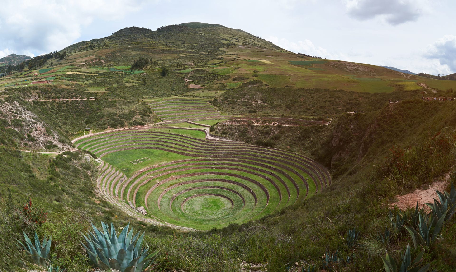 Panorama of moray sacred valley