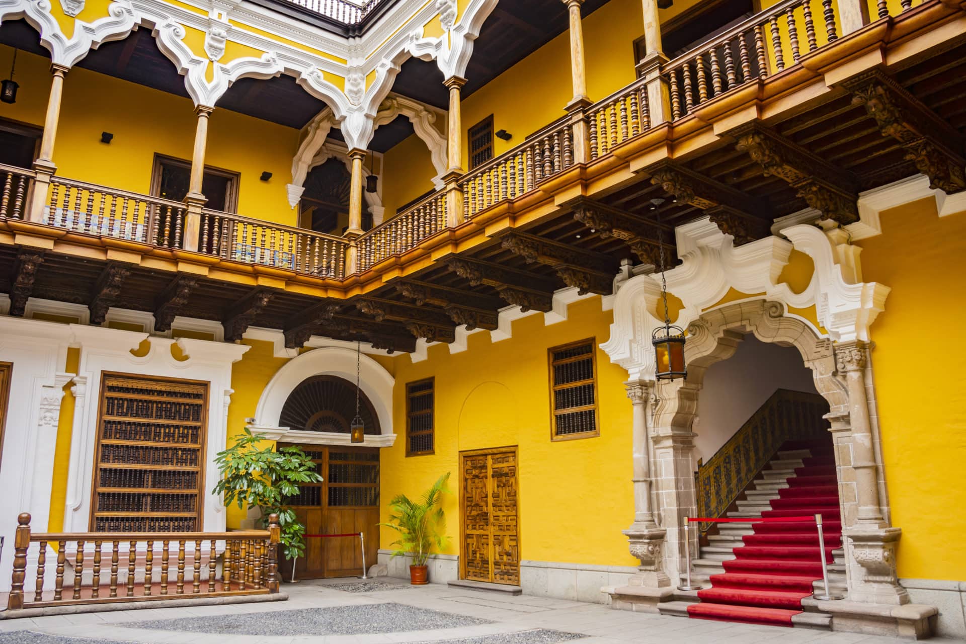 Architecture in downtown Lima, Peru.