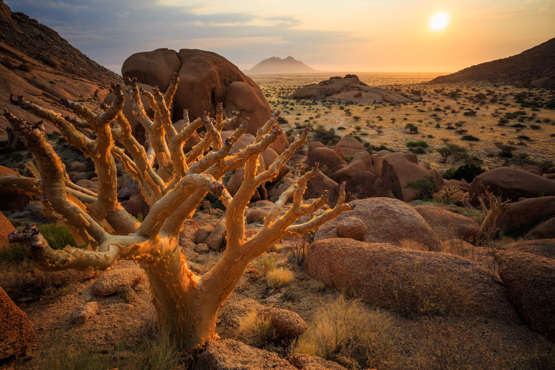 Group of bald granite peaks – Spitzkoppe (Damaraland, Namibia)