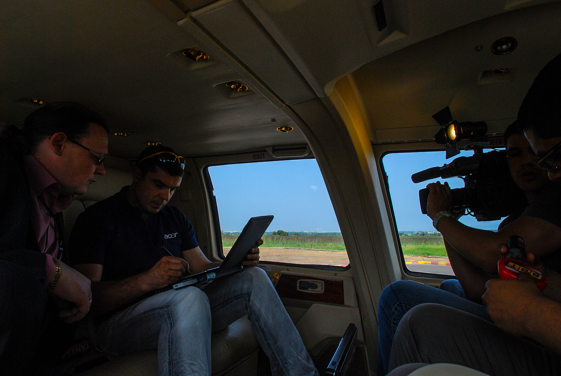 Helicopter: Eurocopter Dauphin.