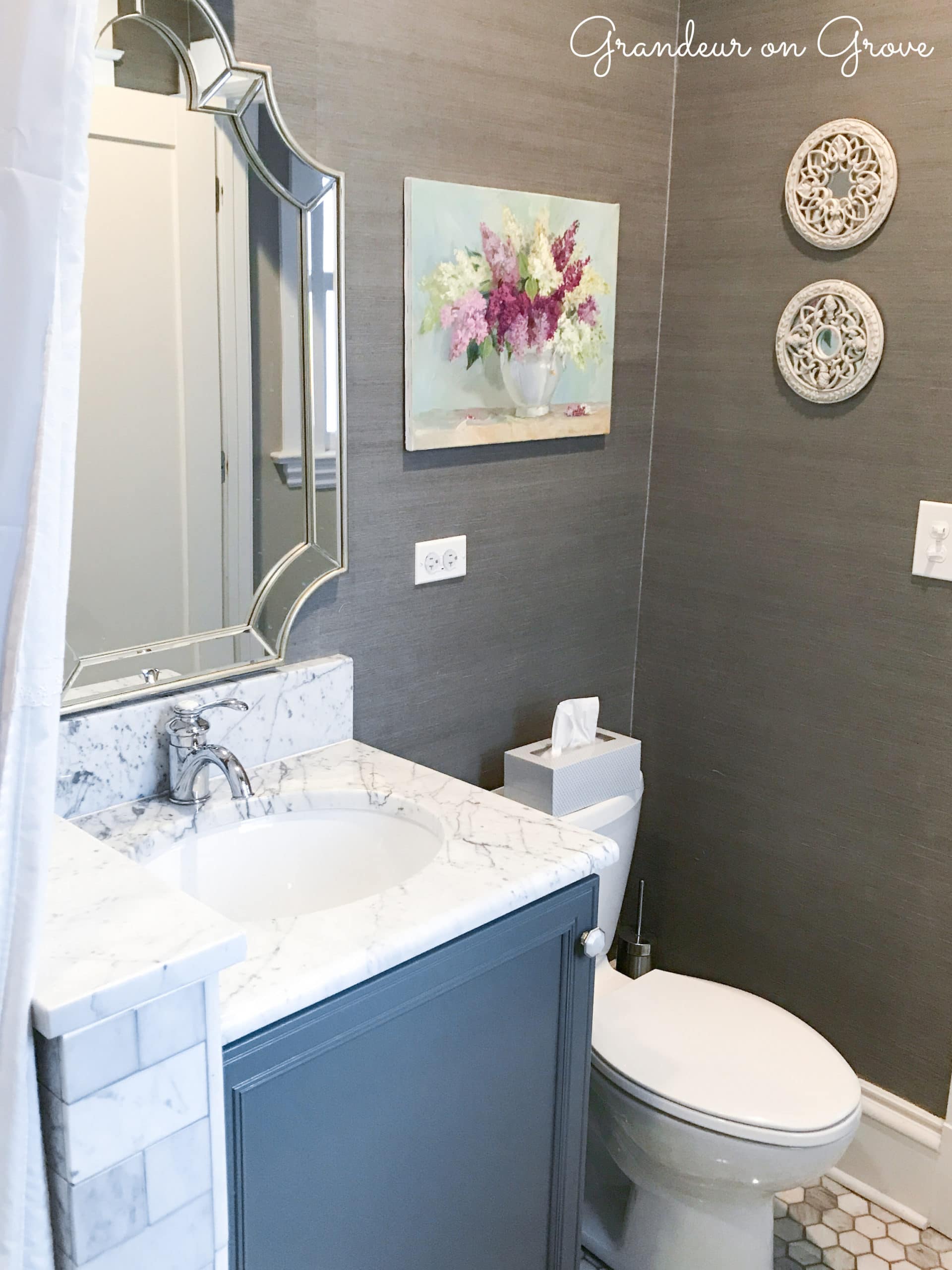 Before & After: Grasscloth & Wainscot – Grandeur on Grove