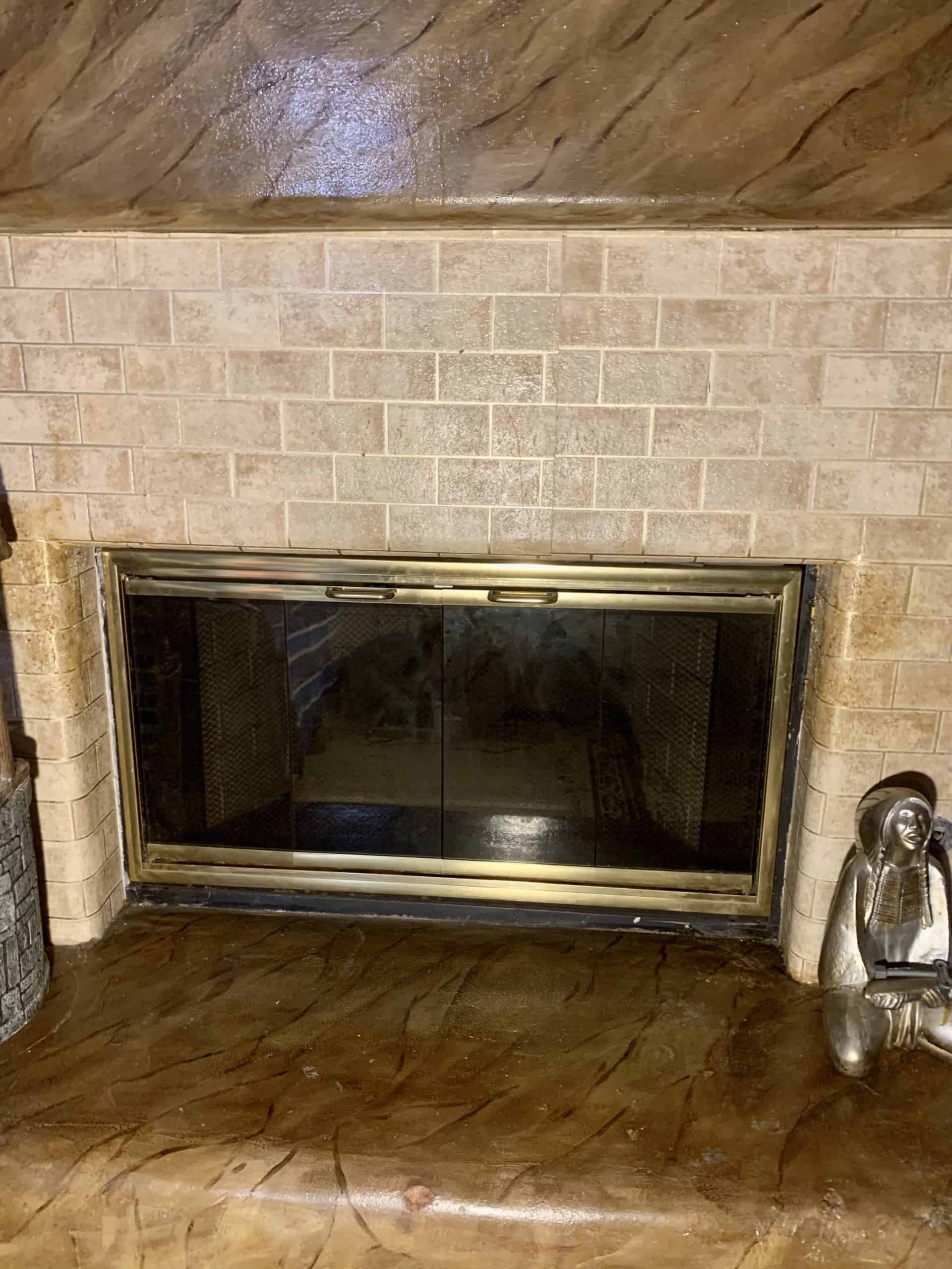 Faux Wood Fireplace mantel