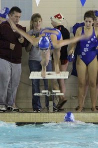 Sydney Izydore, a sophomore nursing major, swam competitively in high school but was forced to stop because of an injury.