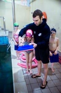 Teaching children swimming in Wimbledon, London