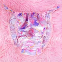 SAtin Silky Smooth PINK Unicorn Print Sissy Mens panties - L/XL