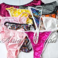 SECONDS LOT 10 Pieces WOMEN'S Sissy Satin Foil shiny Panties sz L