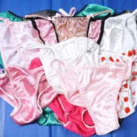 SECONDS LOT 10 Pieces WOMEN'S Sissy Satin Foil shiny Panties sz M/L