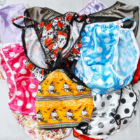 SECONDS LOT 10 Pieces WOMEN'S Sissy Satin Foil shiny Panties sz XL/XXL