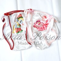 Ania's Sissy women's panties 2 Piece Lot sz S/5 - Christmas Pony and Mischievous Pink Cat string bikinis