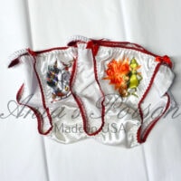 Ania's Sissy women's panties 2 Piece Lot sz S/5 - Christmas Green Grouch and Max string bikinis