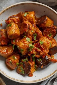 🇨🇳 Chinese Date Night Recipes: The Art of Balance and Desire 9 image of sweet and spicy eggplant,