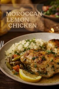 image of moroccan lemon chicken,