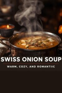 an image of warm onion soup,