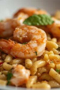 17 Easy Date Night Ideas That Bring You Closer 8 closeup image of creamy orzo with garlic shrimp,