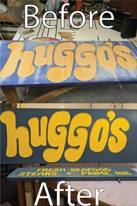 before and after sign repair