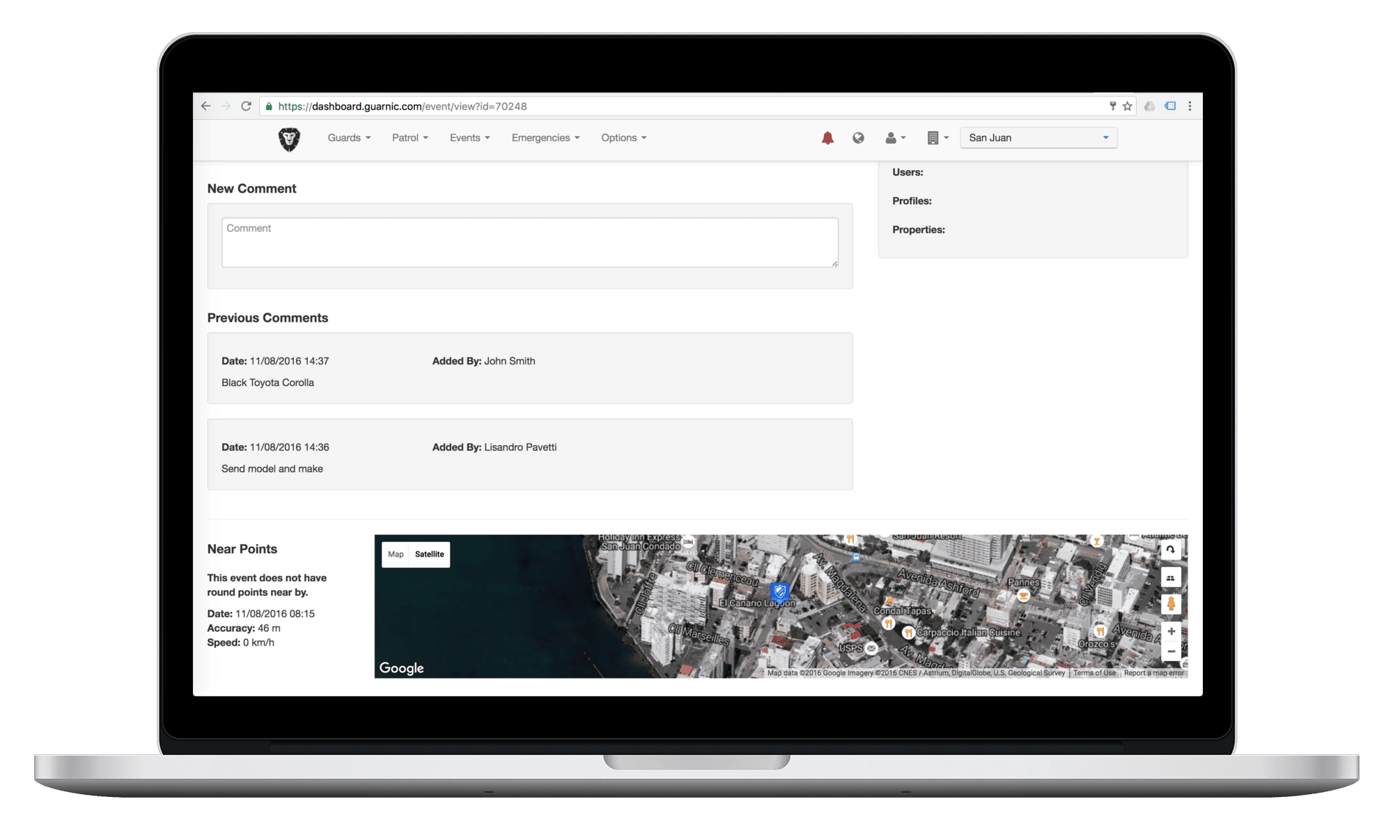 Security Guard Events Equipment Comments