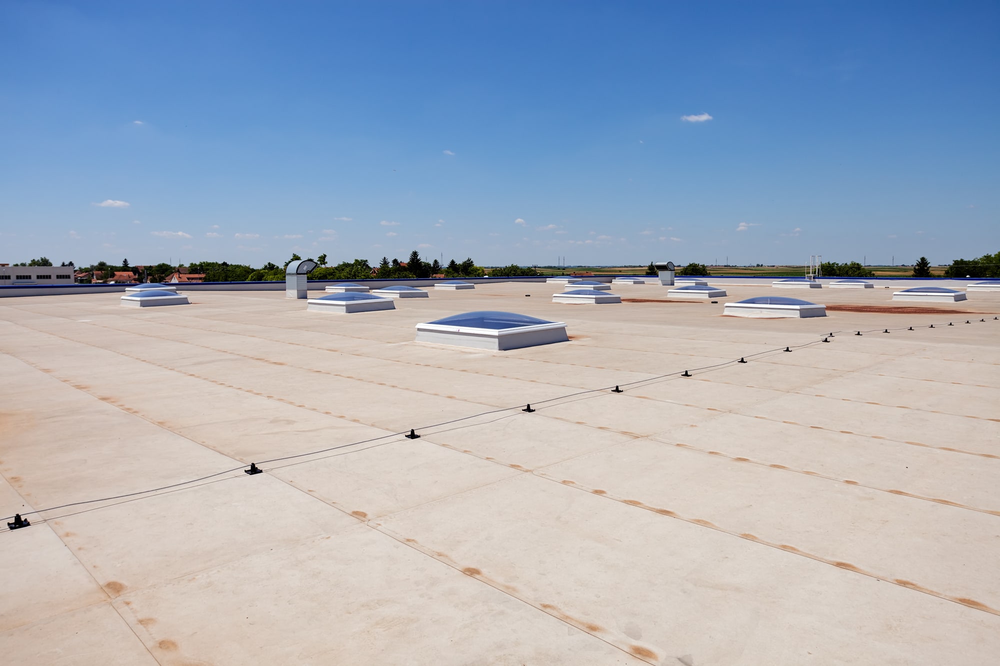 Commercial Roofing Greensboro NC Flat Roof on Industrial Hall