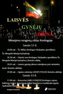 Kretingoje bus minima Sausio 13-oji – Laisvės gynėjų diena