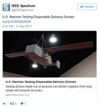 US Marine Tests Innovative Disposable Delivery Drone