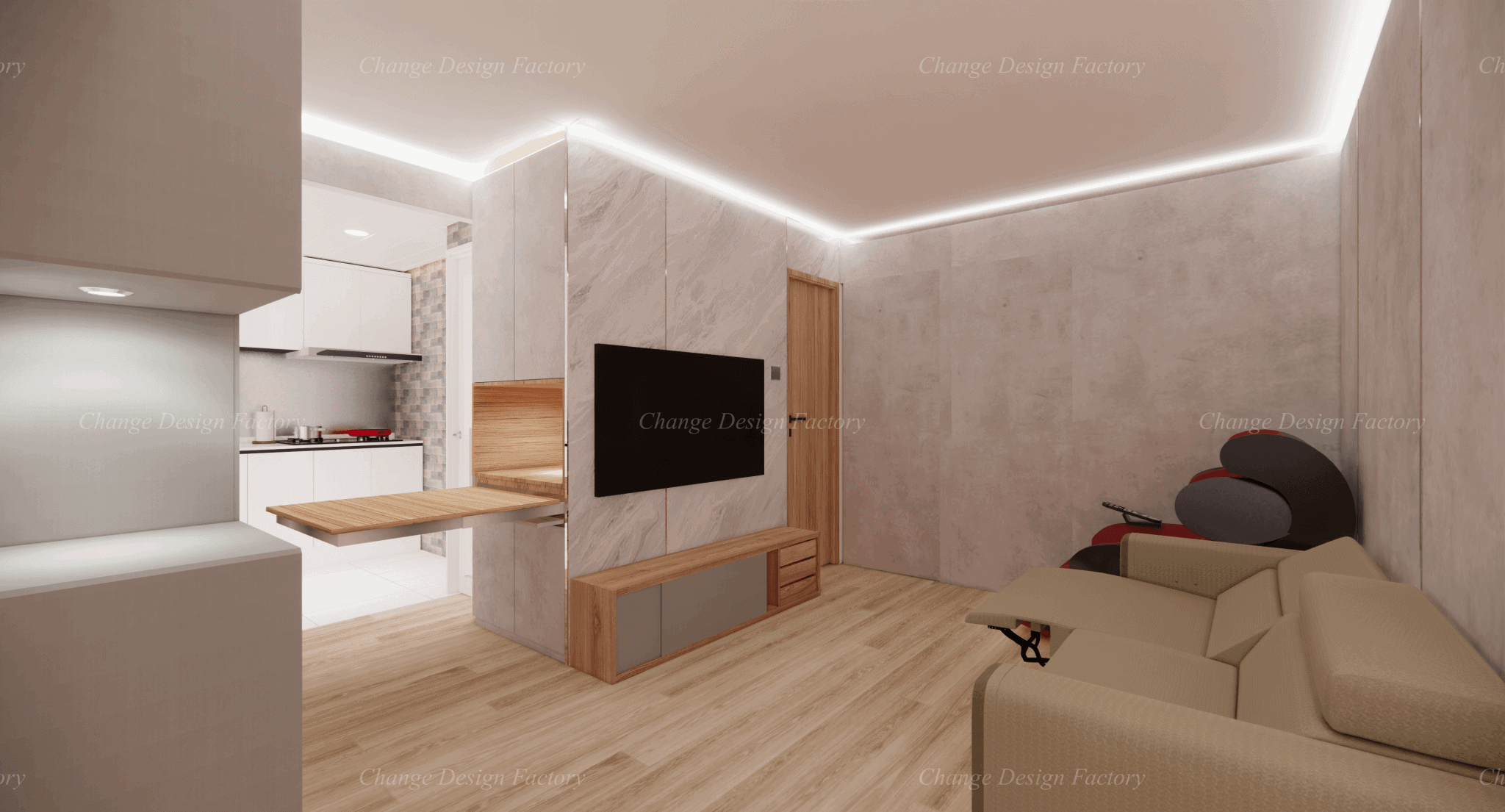 Change Design Factory 傢俬廠 隱形門設計